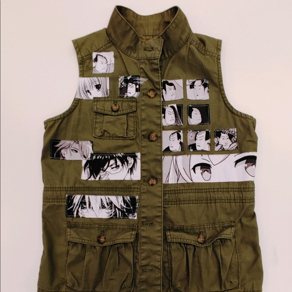 Anime Upcycled vest - Picture 2 of 4